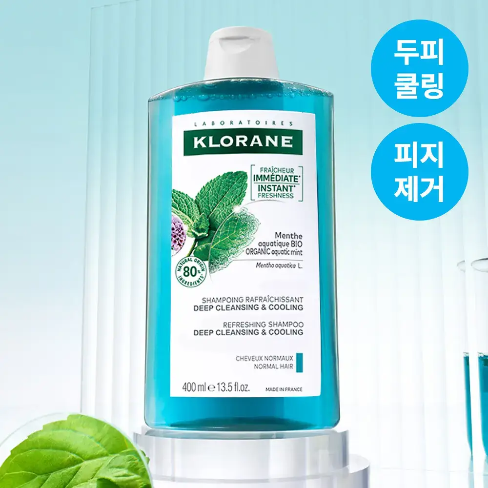 [지성두피 & 쿨링] 클로란 아쿠아민트 딥클렌징 쿨링 샴푸 400ml